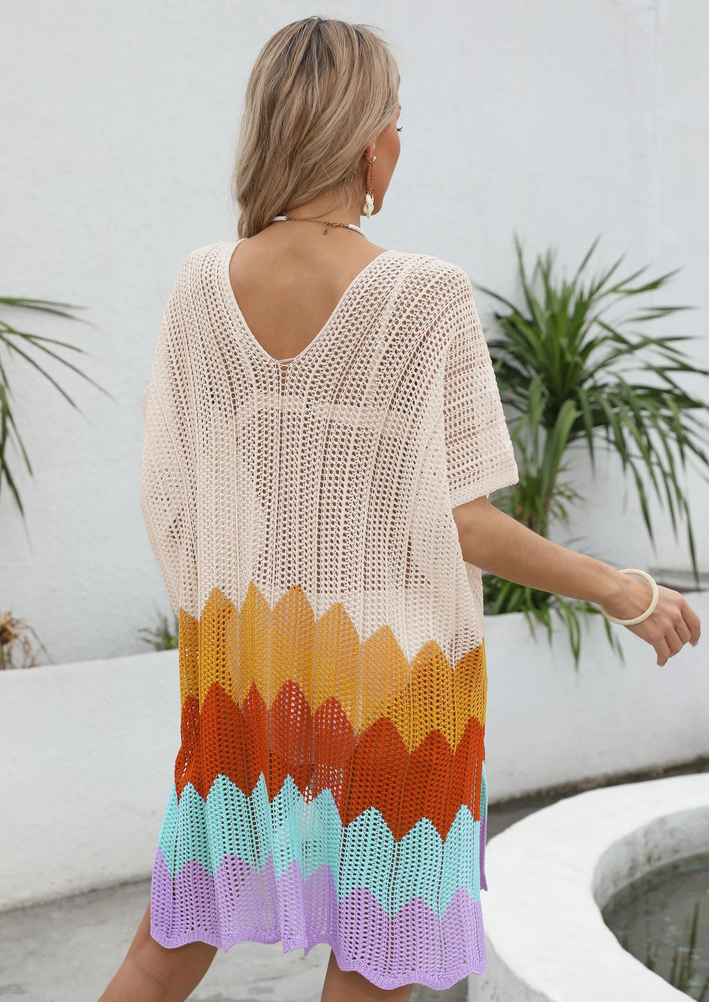 Robe de Plage Colorée Femme – Kimono Été Chic ☀️✨