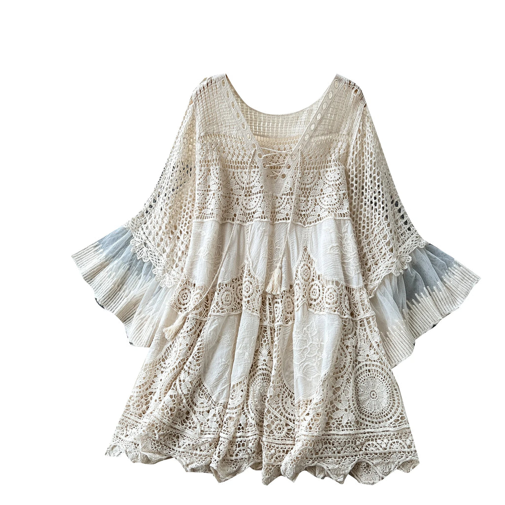 Robe Dentelle Femme Élégante – Vacances & Été Chic ✨