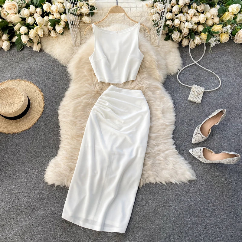 Ensemble Femme Chic 2 Pièces – Haut + Jupe Élégante ✨👗