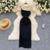 Robe Longue Femme Élégante Noire – Chic & Sexy