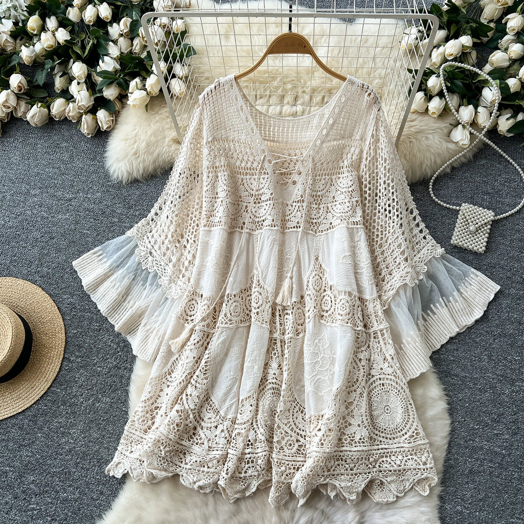 Robe Dentelle Femme Élégante – Vacances & Été Chic ✨