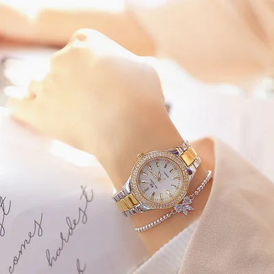 Montre Femme Luxe Cristal – Élégance Rose Gold ⌚✨