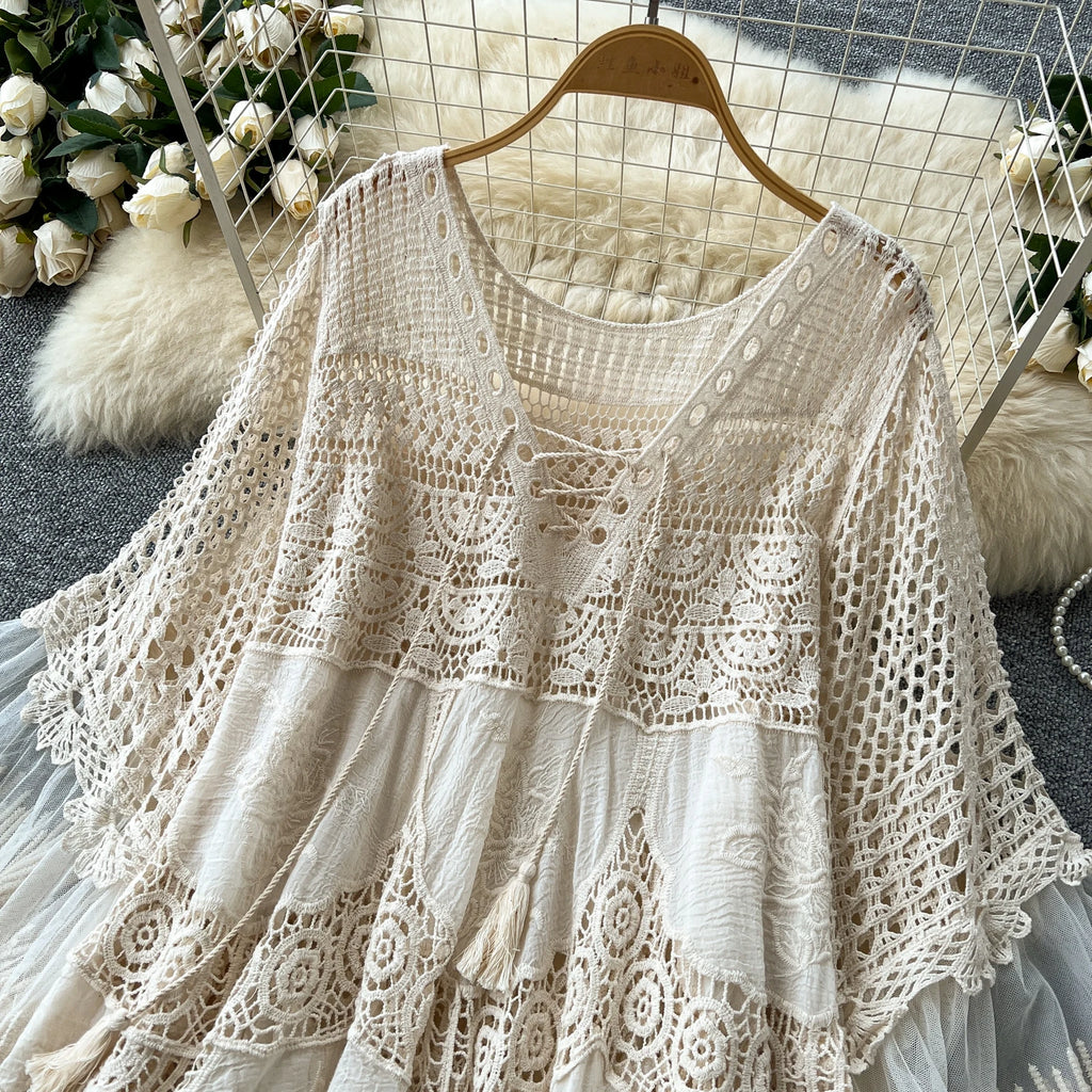 Robe Dentelle Femme Élégante – Vacances & Été Chic ✨