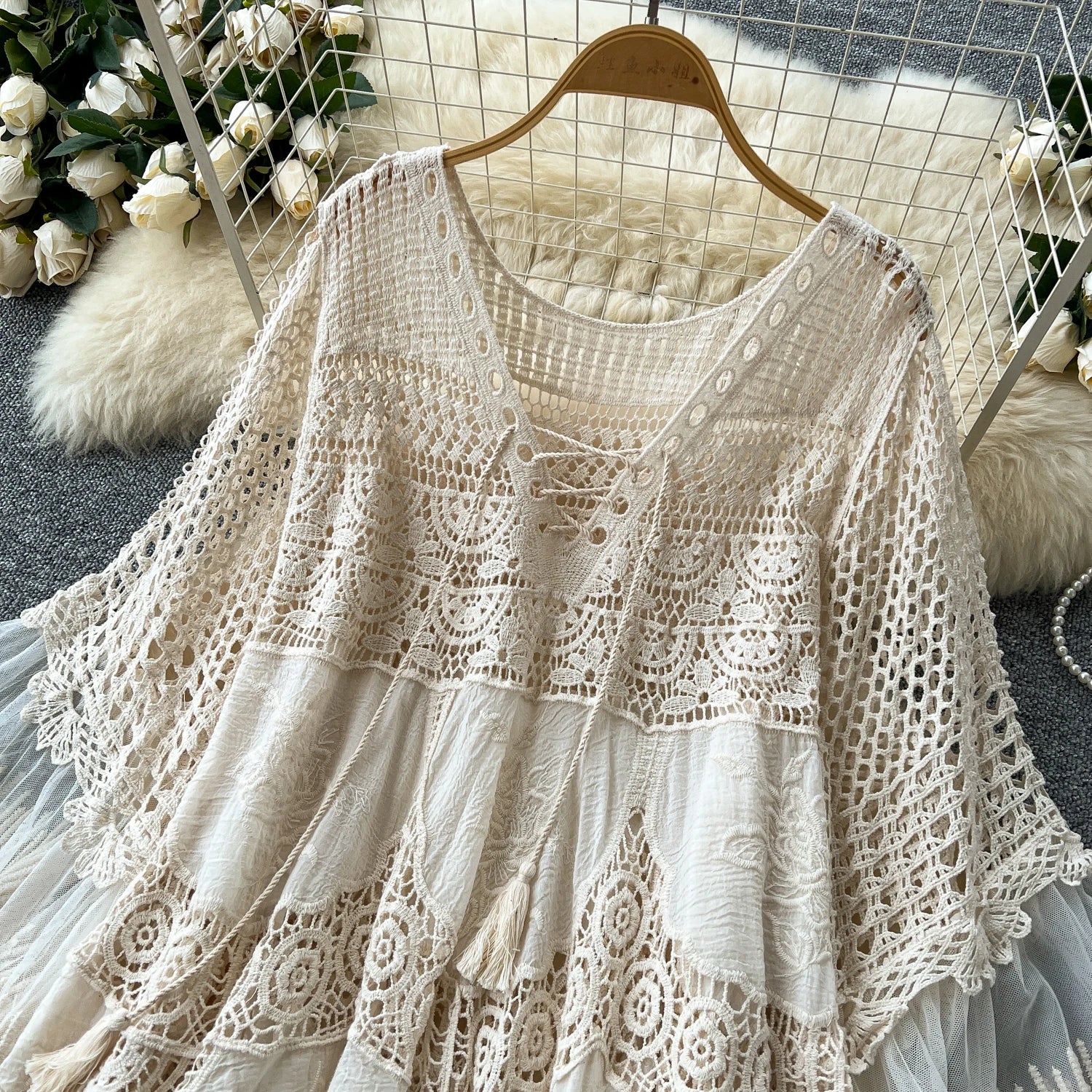Robe Dentelle Femme Élégante – Vacances & Été Chic ✨