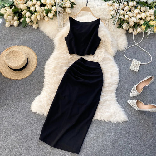 Ensemble Femme Chic 2 Pièces – Haut + Jupe Élégante ✨👗