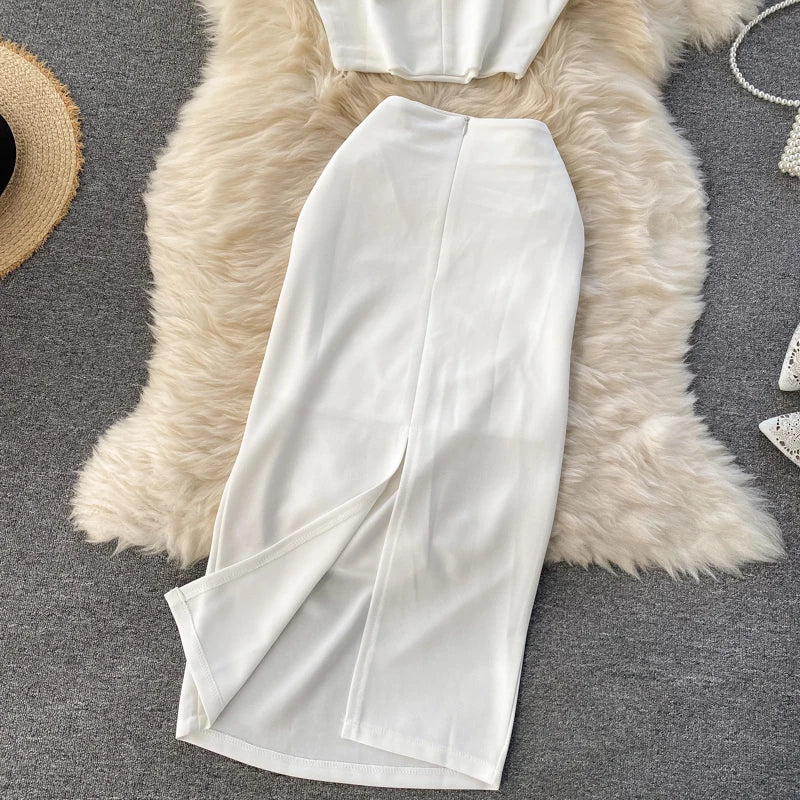 Ensemble Femme Chic 2 Pièces – Haut + Jupe Élégante ✨👗
