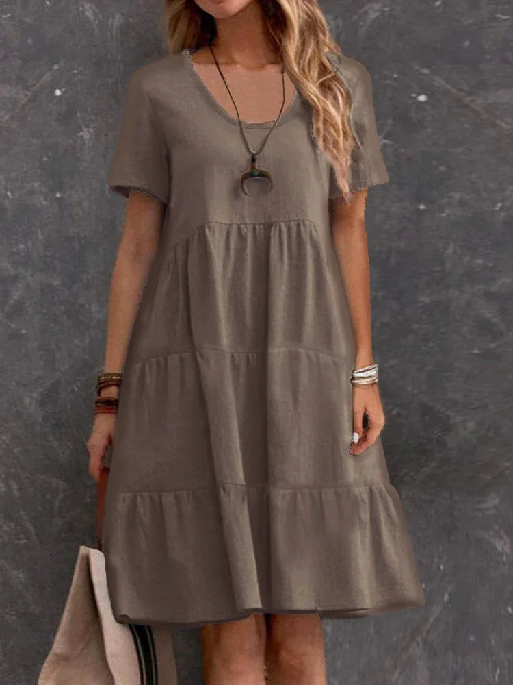 Robe Midi Femme Casual – Élégance Simple & Confort ✨👗