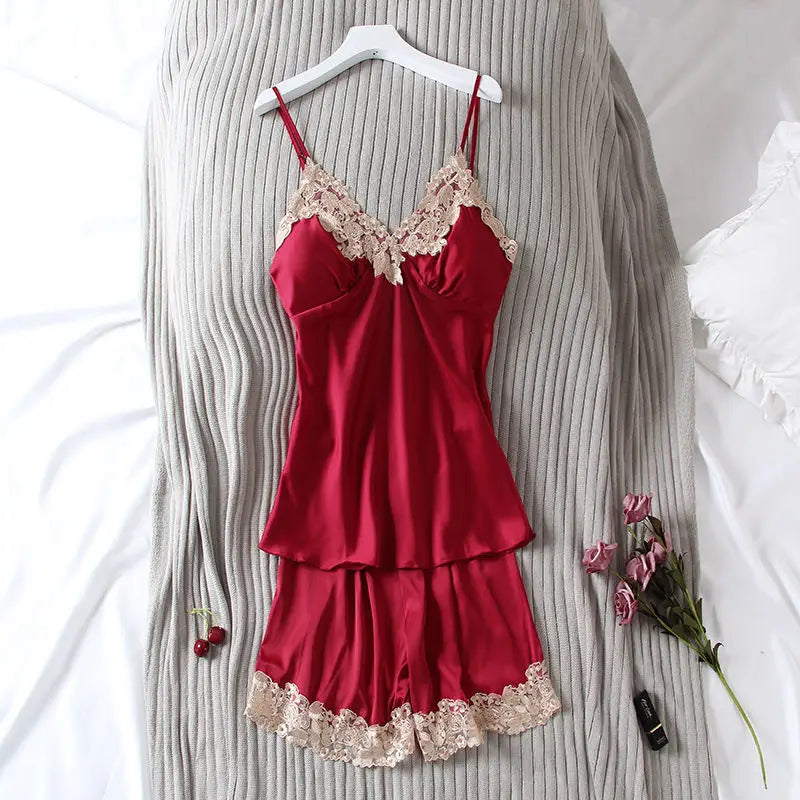 Nuisette Satin Sexy Femme – Pyjama Luxe Nuit Chic ✨💖