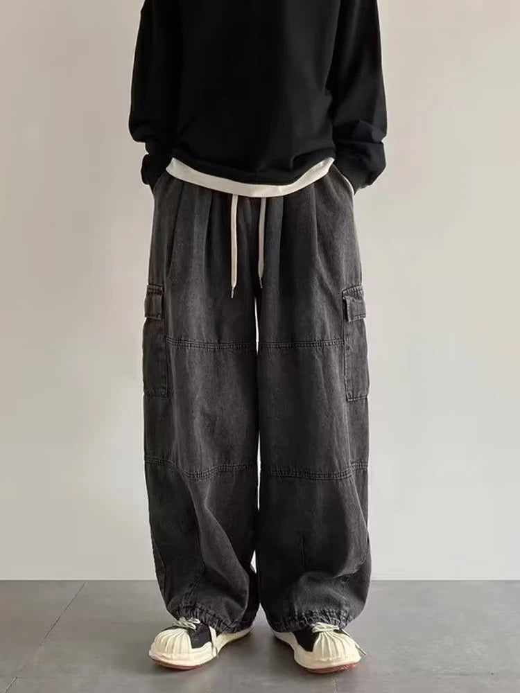 Jean large baggy femme – pantalon hip hop taille haute tendance 2025