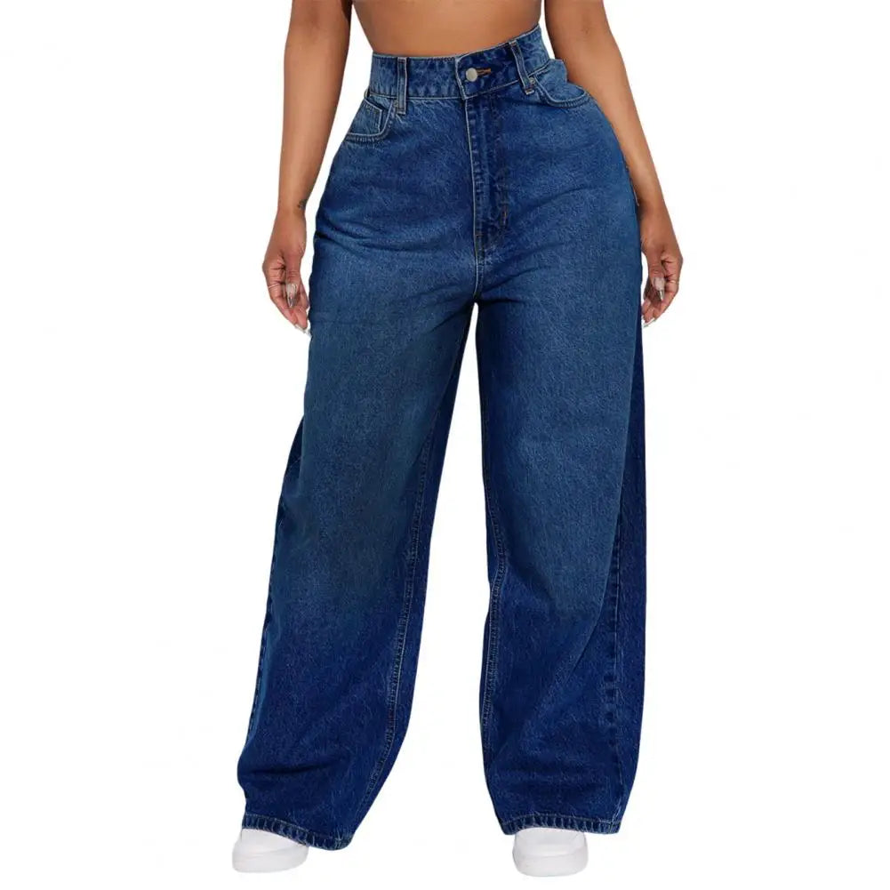 Jean large taille haute femme – pantalon wide leg confortable tendance 2025