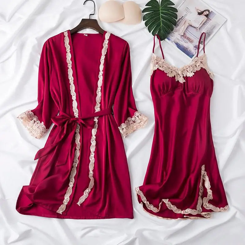 Nuisette Satin Sexy Femme – Pyjama Luxe Nuit Chic ✨💖