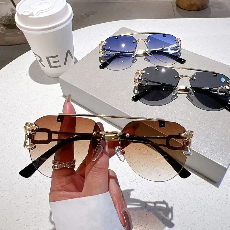 Lunettes de Soleil Sans Monture Femme –