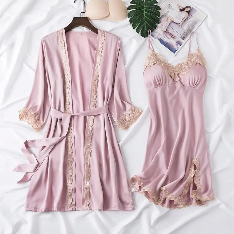 Nuisette Satin Sexy Femme – Pyjama Luxe Nuit Chic ✨💖