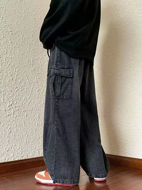 Jean large baggy femme – pantalon hip hop taille haute tendance 2025