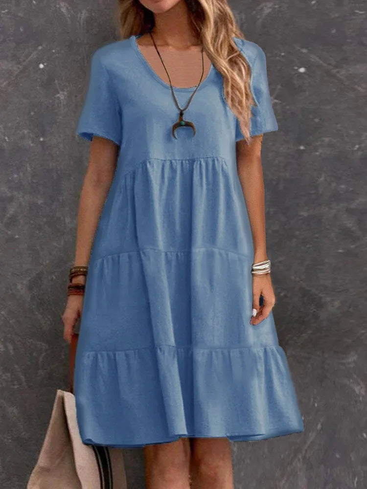 Robe Midi Femme Casual – Élégance Simple & Confort ✨👗