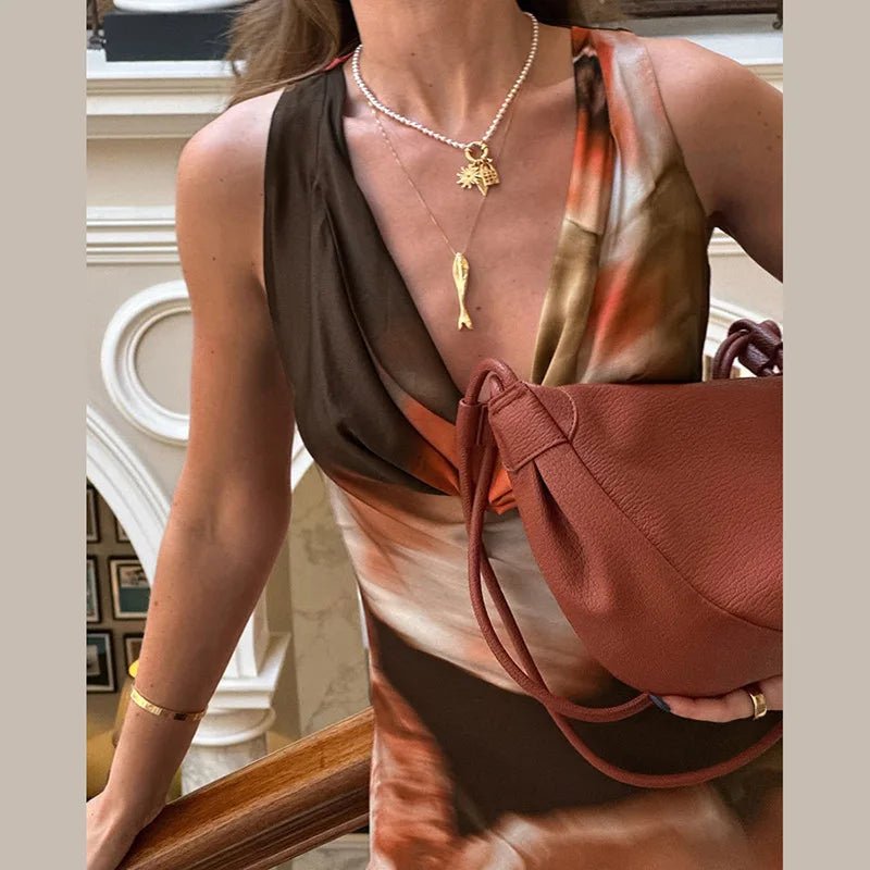 Robe Femme Élégante Imprimée – Style Chic Été ✨