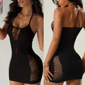 Robe sexy femme moulante – mini robe dos nu effet filet ultra tendance été