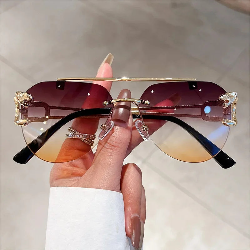 Lunettes de Soleil Sans Monture Femme –