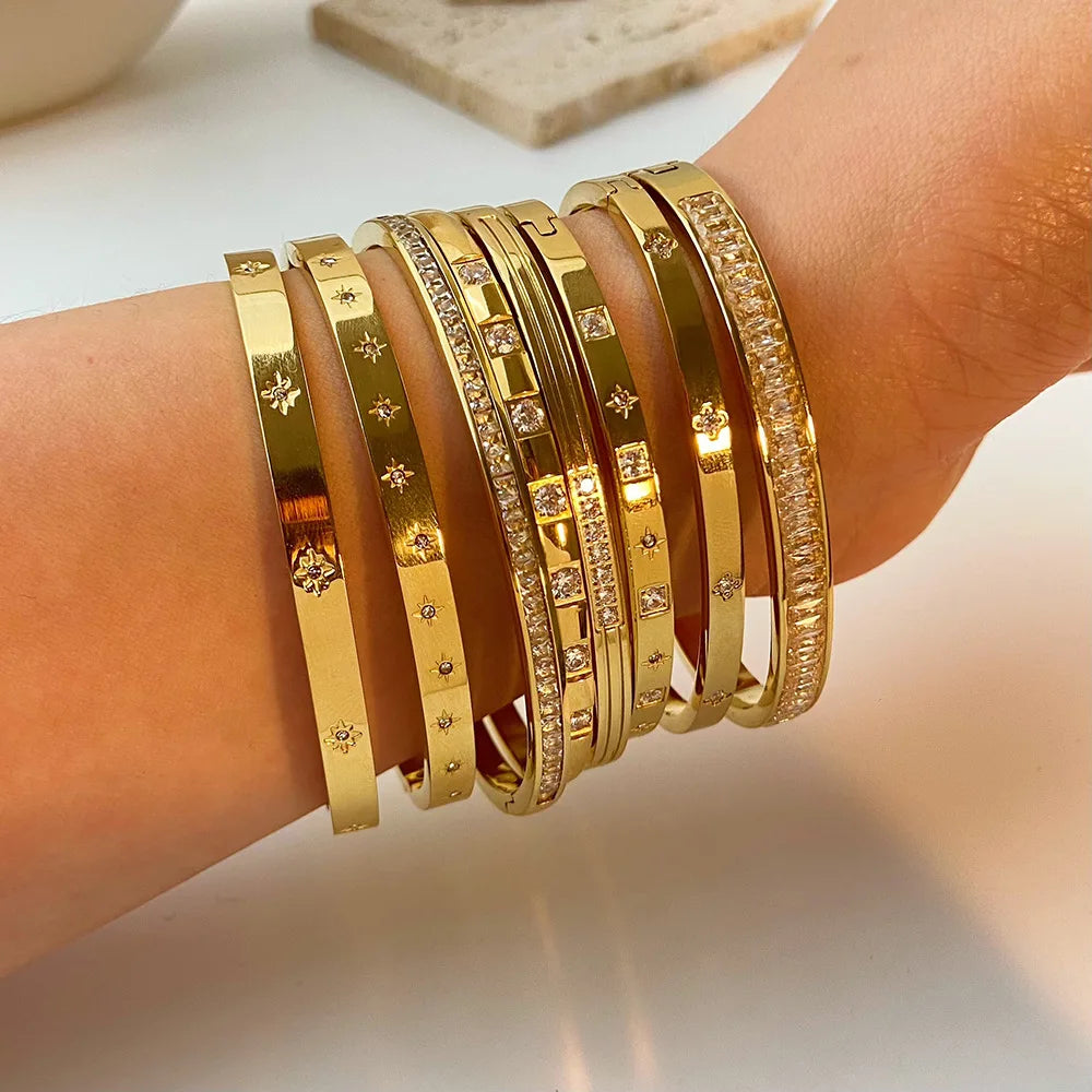 Bracelet Femme Luxe Doré Waterproof ✨💛