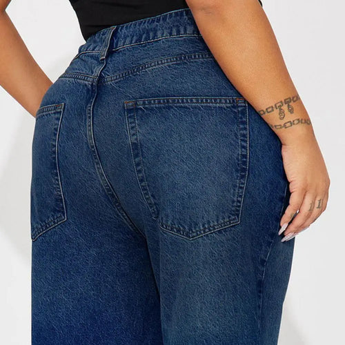 Jean large taille haute femme – pantalon wide leg confortable tendance 2025