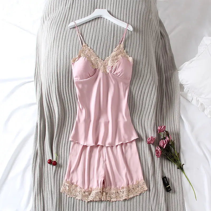 Nuisette Satin Sexy Femme – Pyjama Luxe Nuit Chic ✨💖