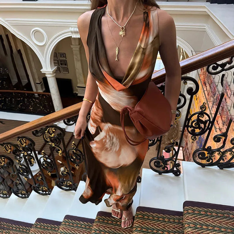 Robe Femme Élégante Imprimée – Style Chic Été ✨