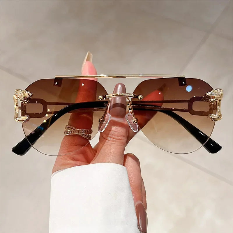 Lunettes de Soleil Sans Monture Femme –