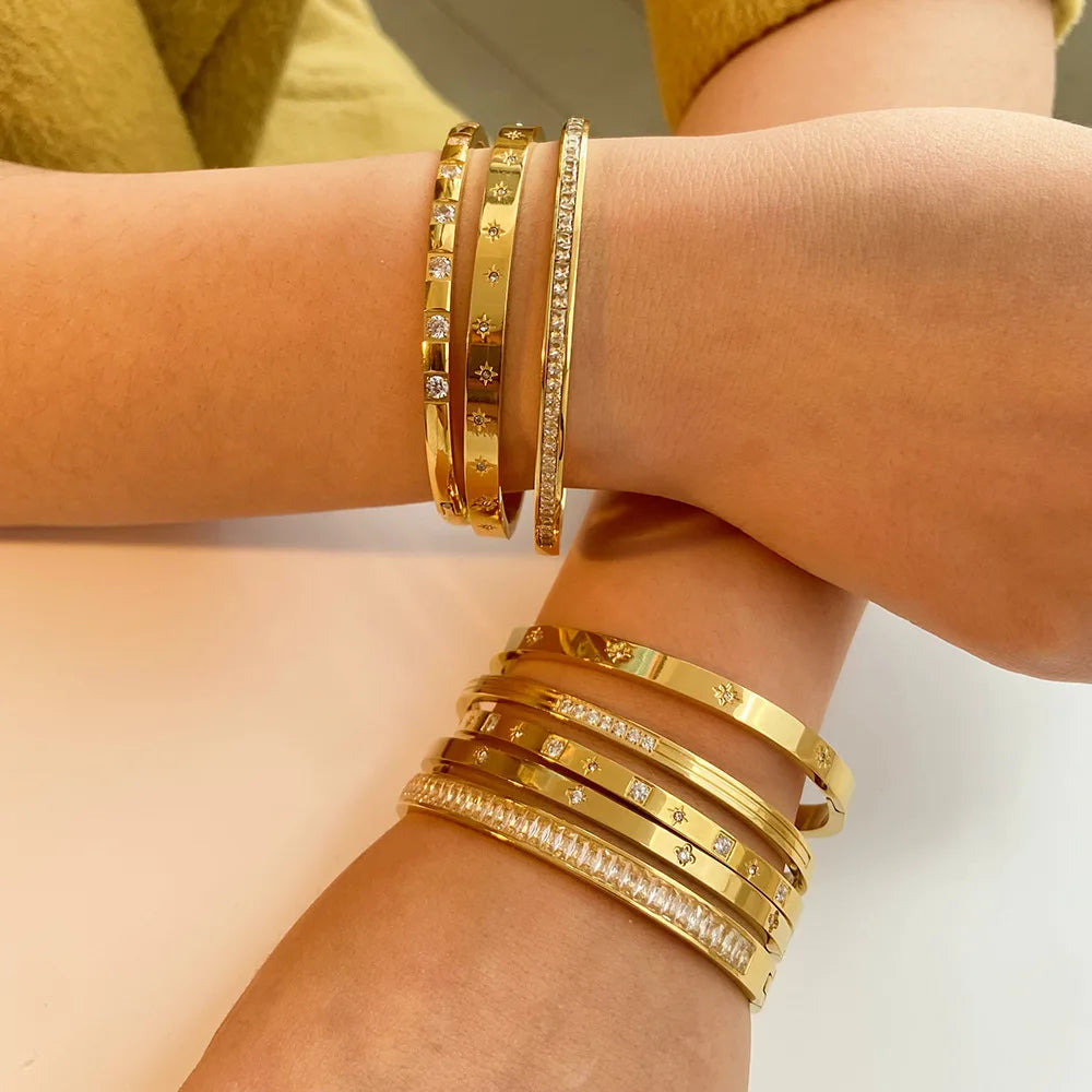 Bracelet Femme Luxe Doré Waterproof ✨💛