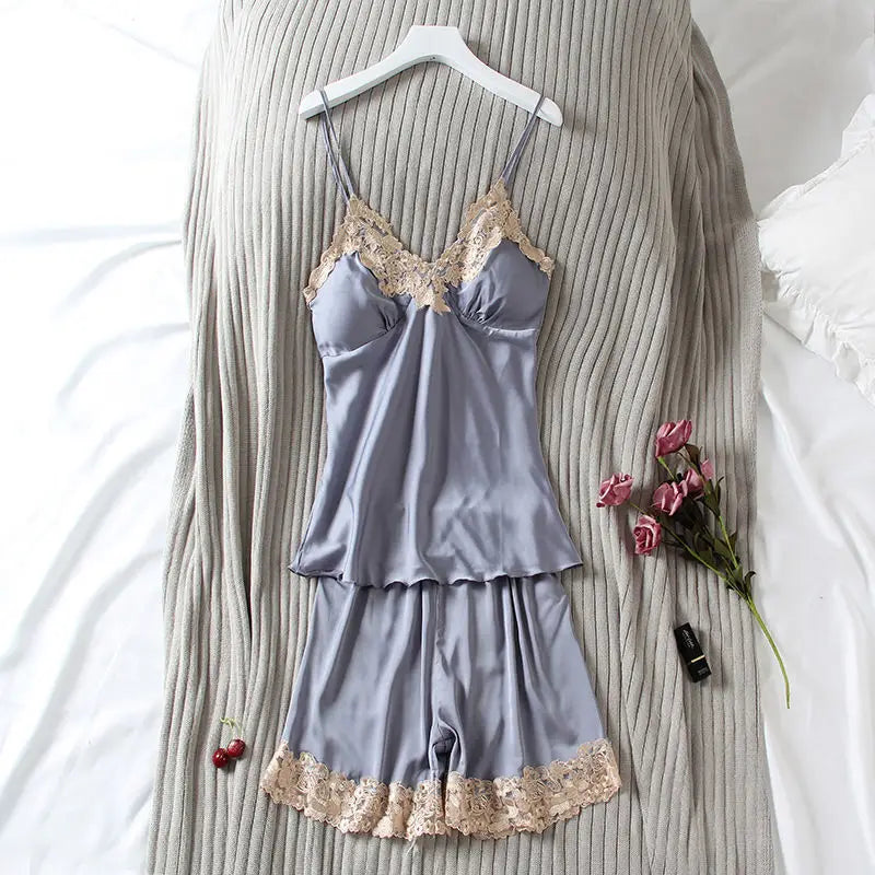 Nuisette Satin Sexy Femme – Pyjama Luxe Nuit Chic ✨💖