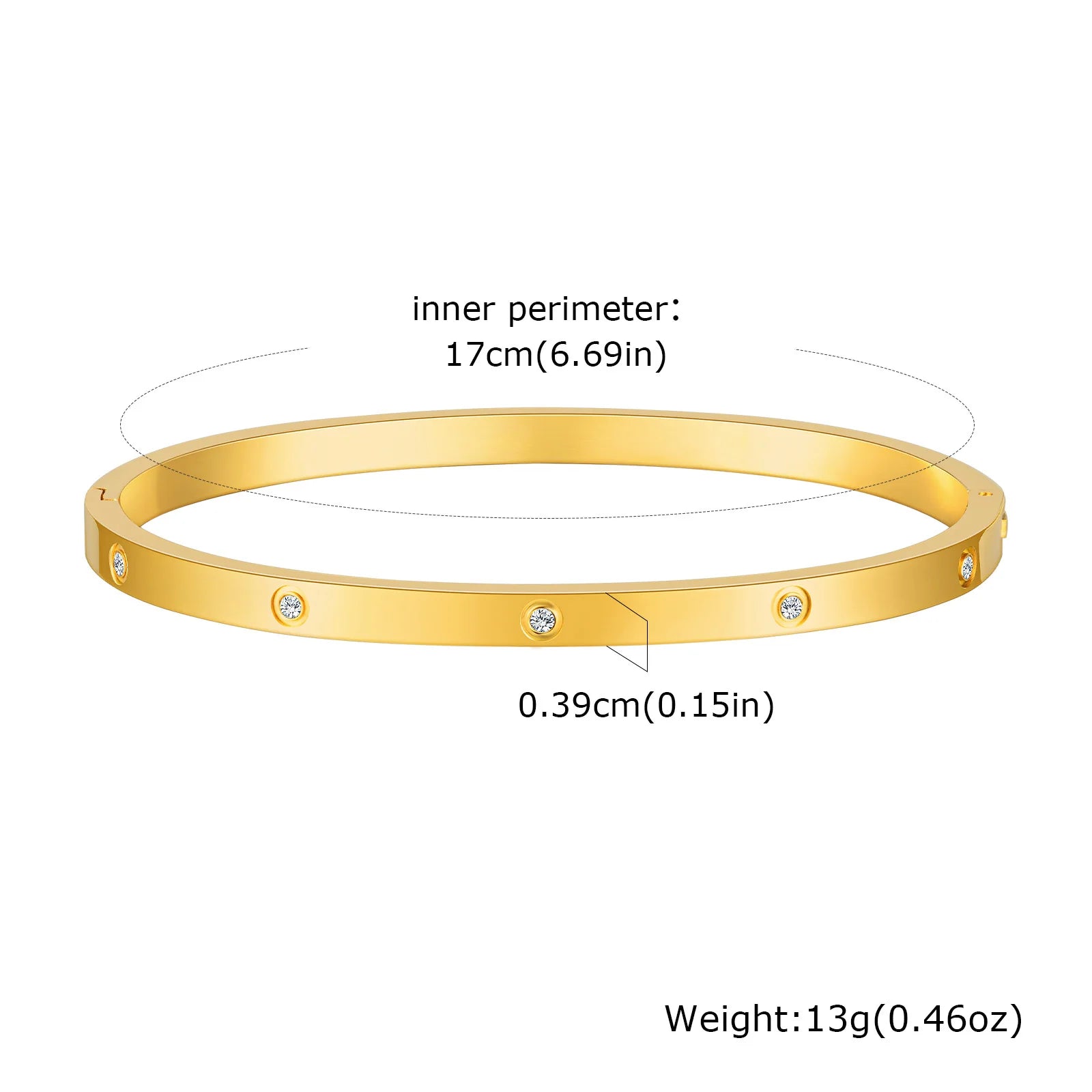 Bracelet Femme Élégant – Jonc Luxe Doré avec Zircon ✨💎