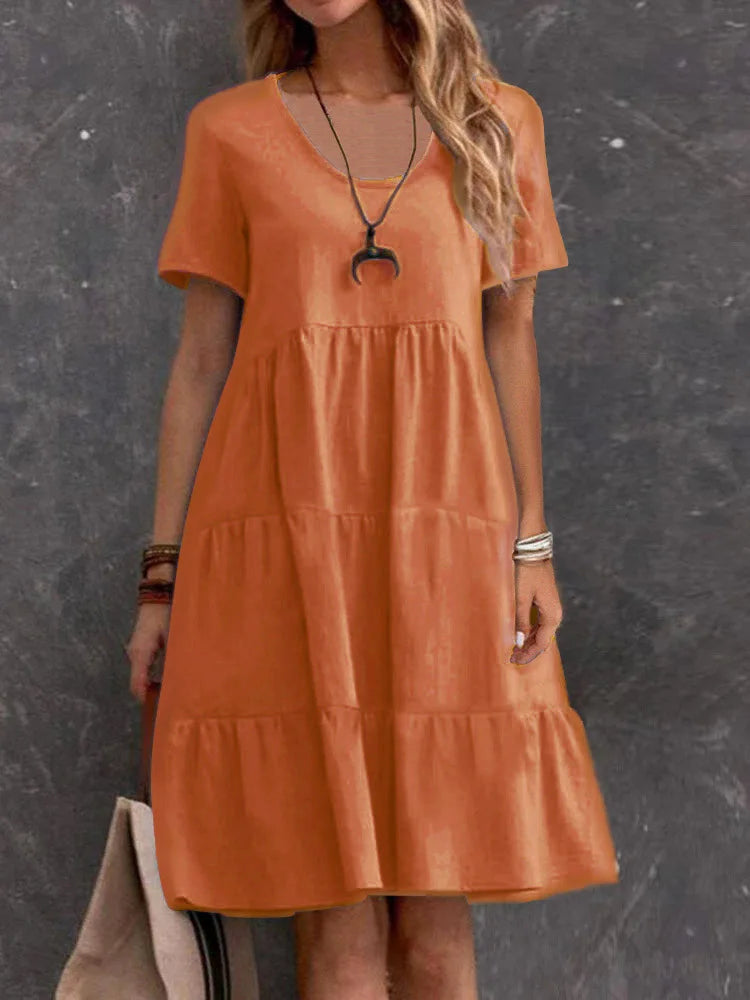Robe Midi Femme Casual – Élégance Simple & Confort ✨👗