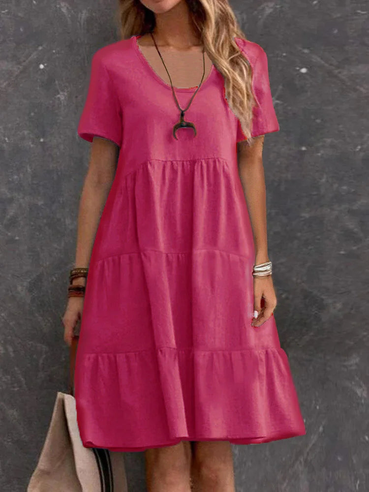 Robe Midi Femme Casual – Élégance Simple & Confort ✨👗