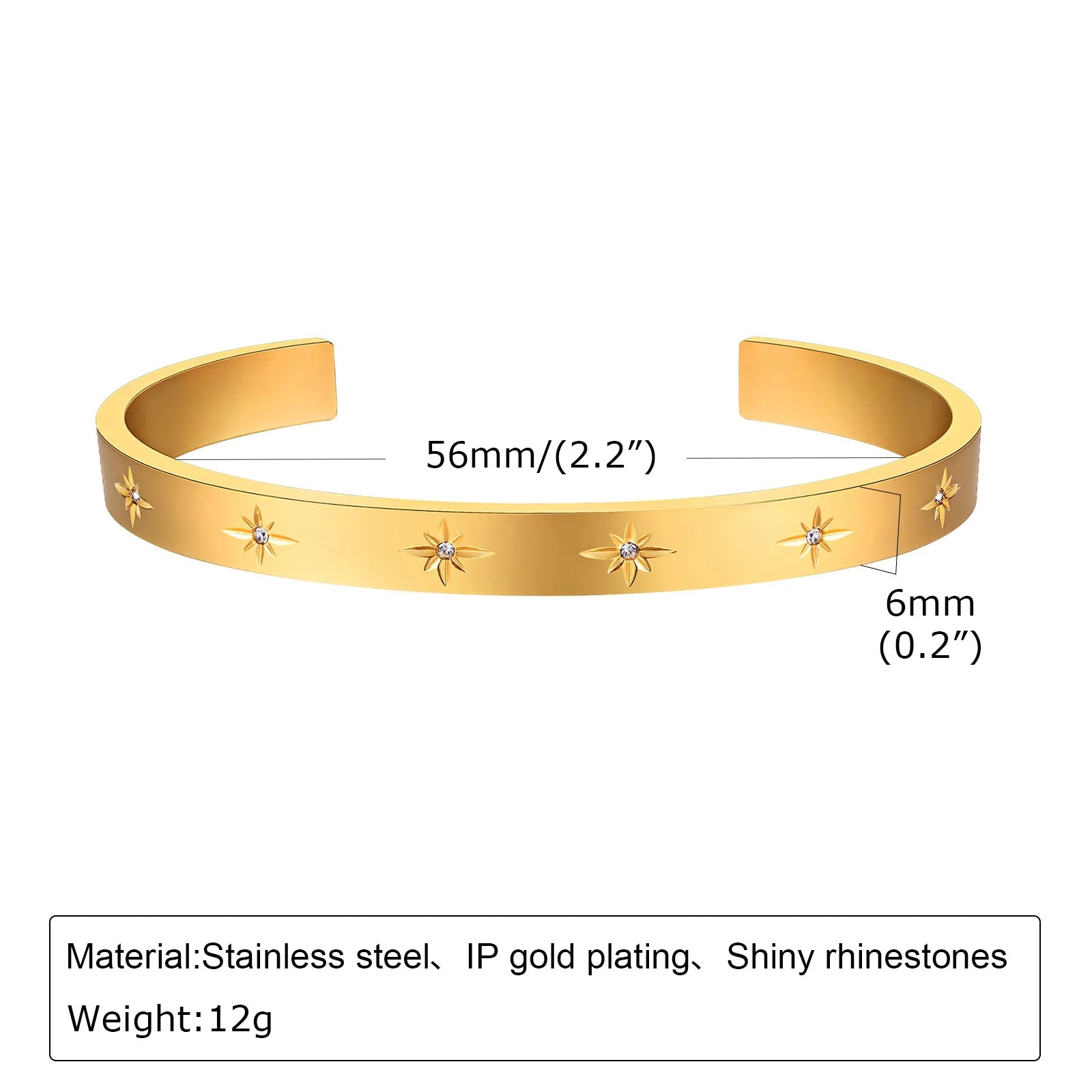 Bracelet Femme Élégant – Jonc Luxe Doré avec Zircon ✨💎