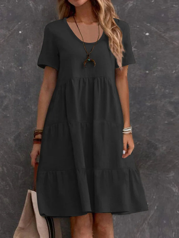 Robe Midi Femme Casual – Élégance Simple & Confort ✨👗