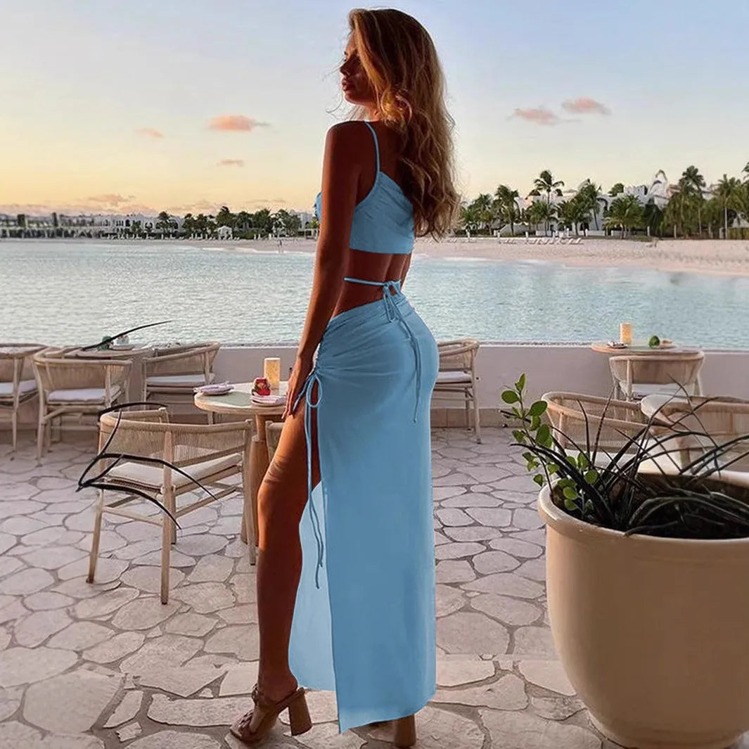 Robe Longue Femme Sexy – Vacances & Soirée Chic ✨👗