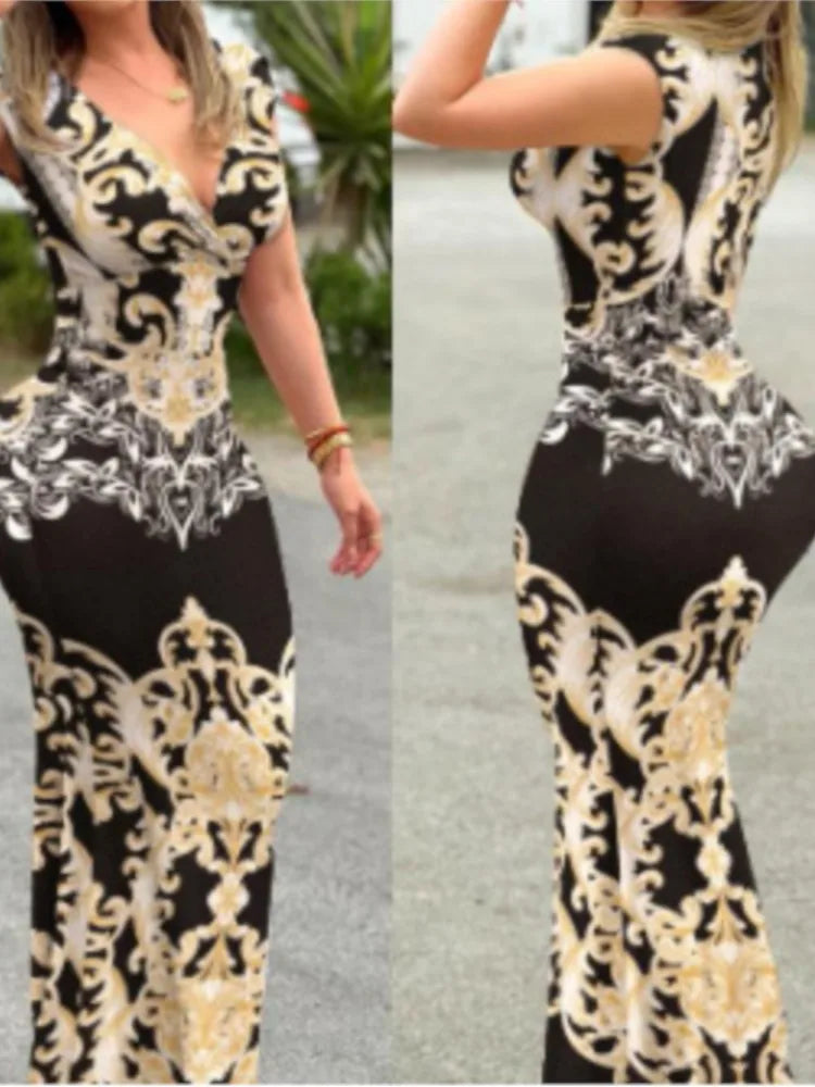 Robe Longue Femme Élégante – Bodycon Chic & Sexy ✨👗