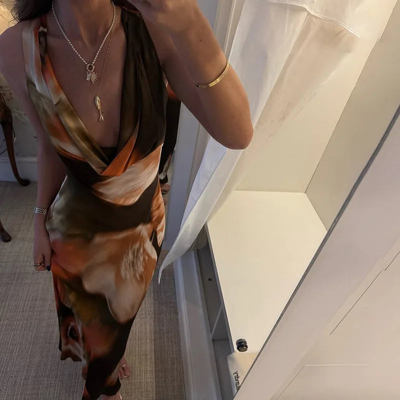 Robe Femme Élégante Imprimée – Style Chic Été ✨